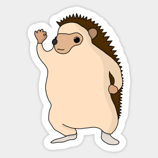 Funny cute hedgehog Sticker